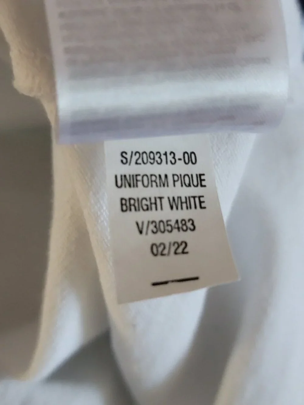 Old Navy Boys Polo Shirt Size Large 10 12 White Uniform Short Sleeve Top
